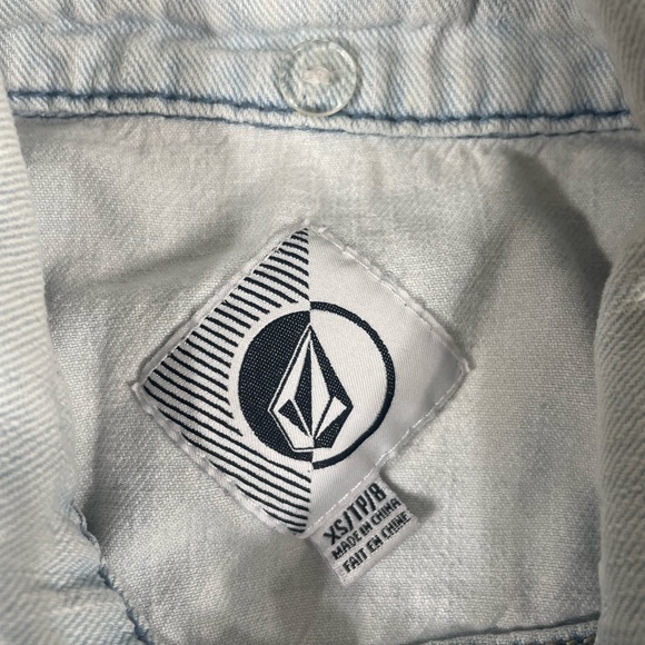 Volcom Women Blue Washed Crop Denim Vest Size XS - Picture 6 of 9